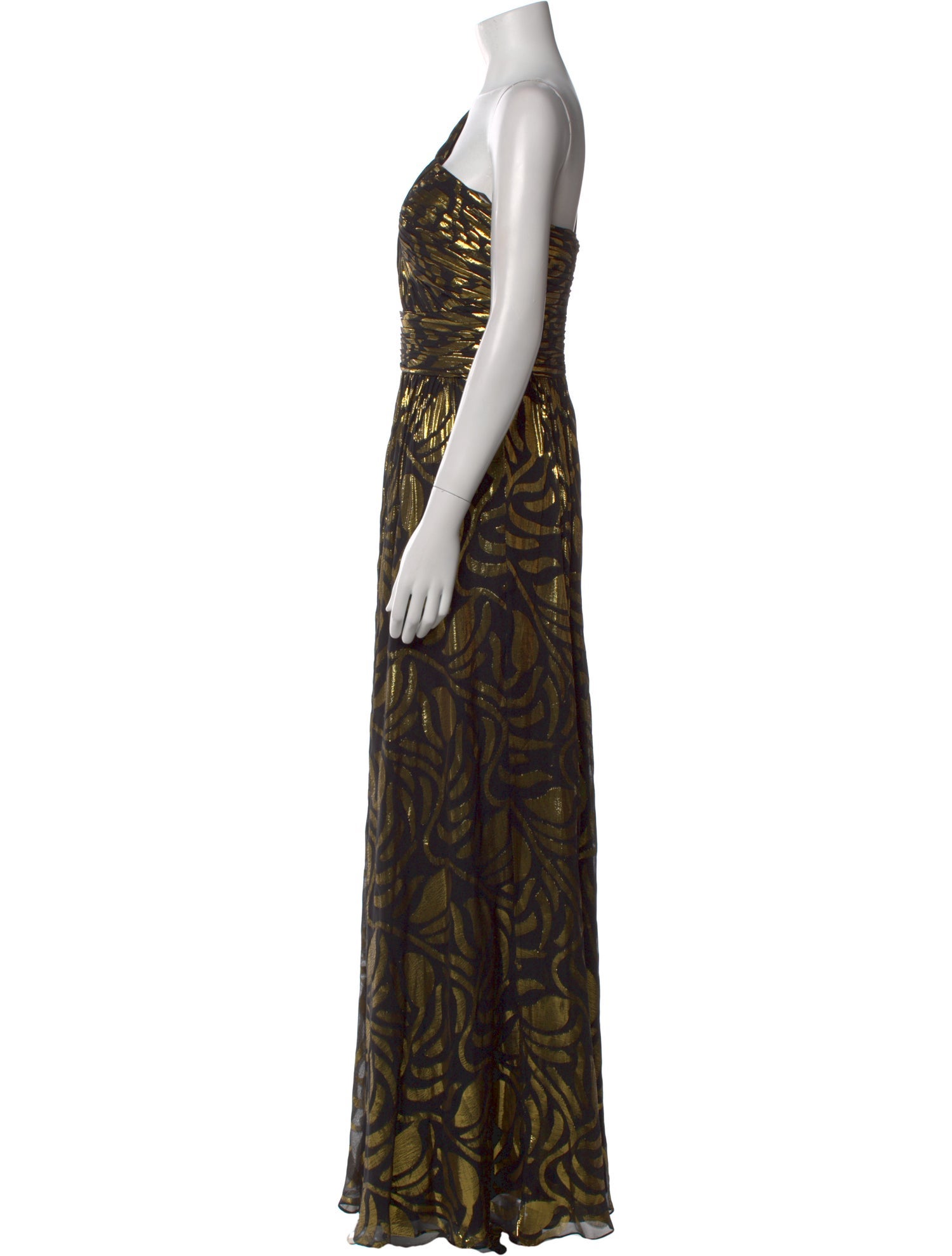 Aidan Mattox Silk Long Dress