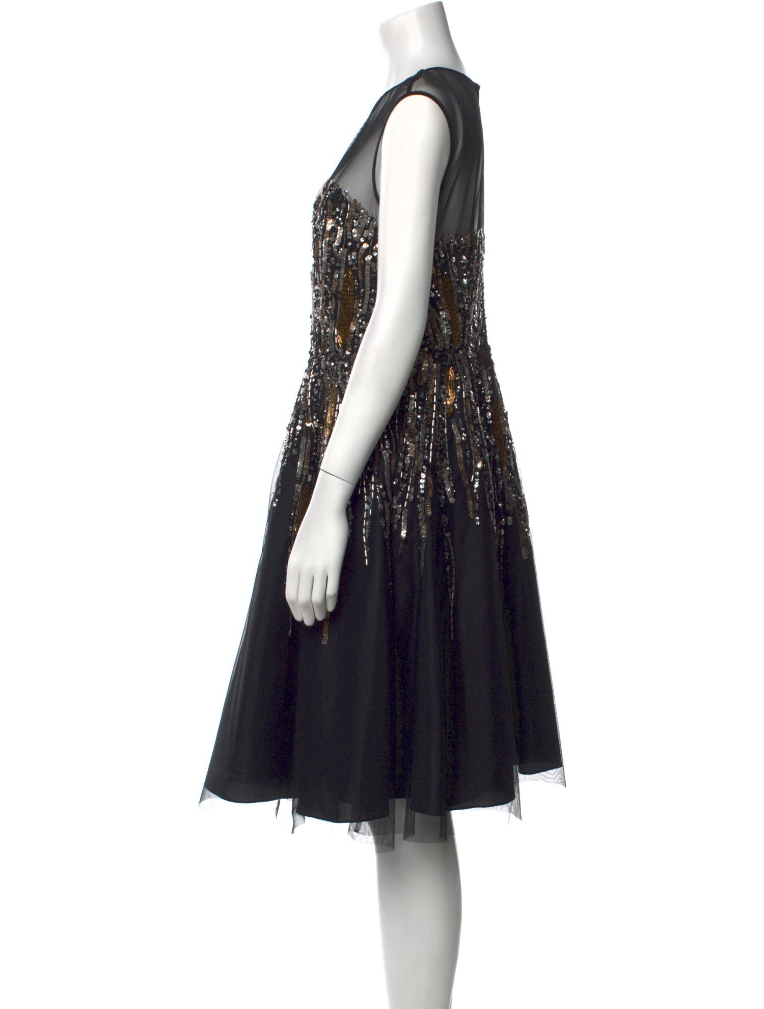 Aidan Mattox Crew Neck Knee-Length Dress