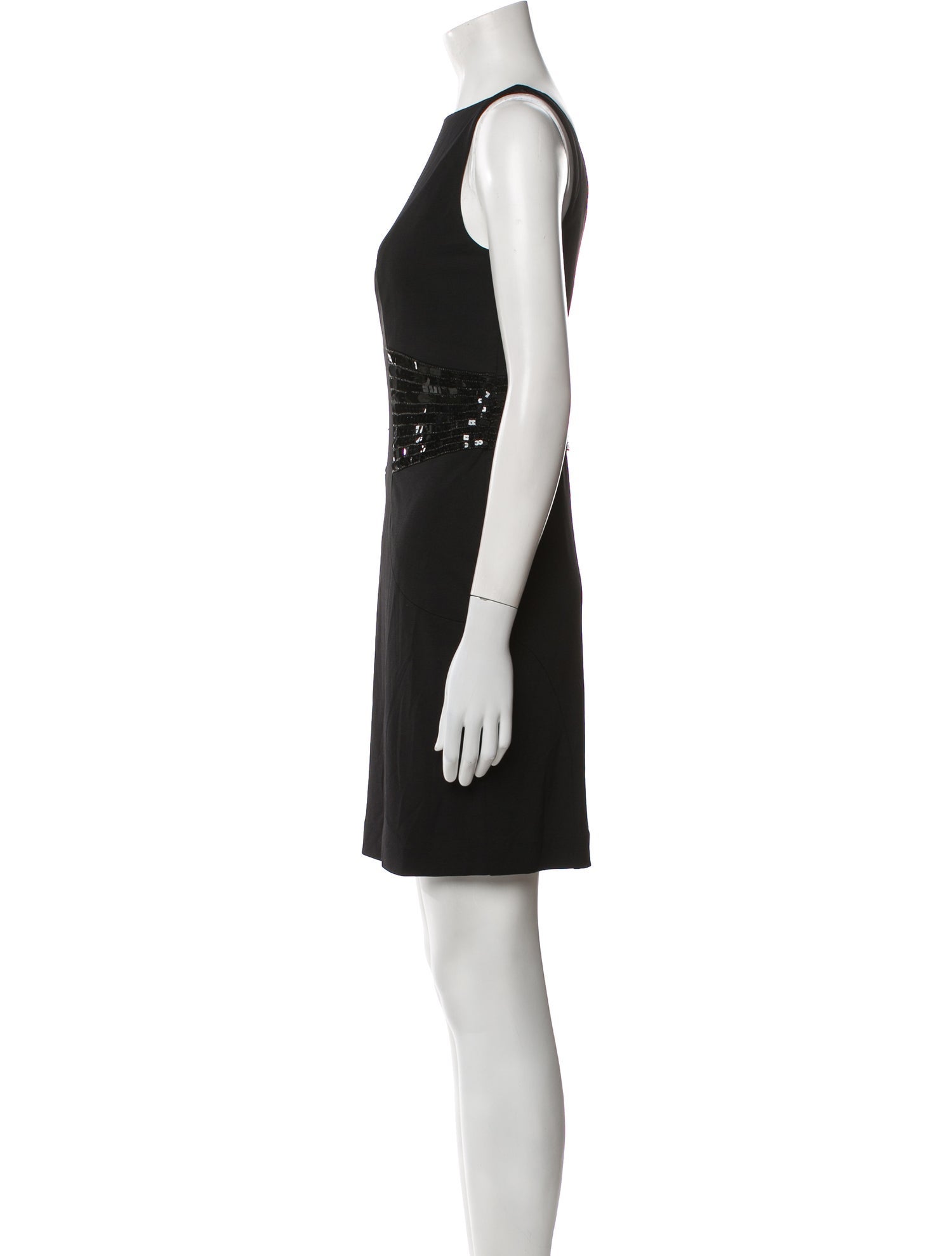 Aidan Mattox Bateau Neckline Mini Dress