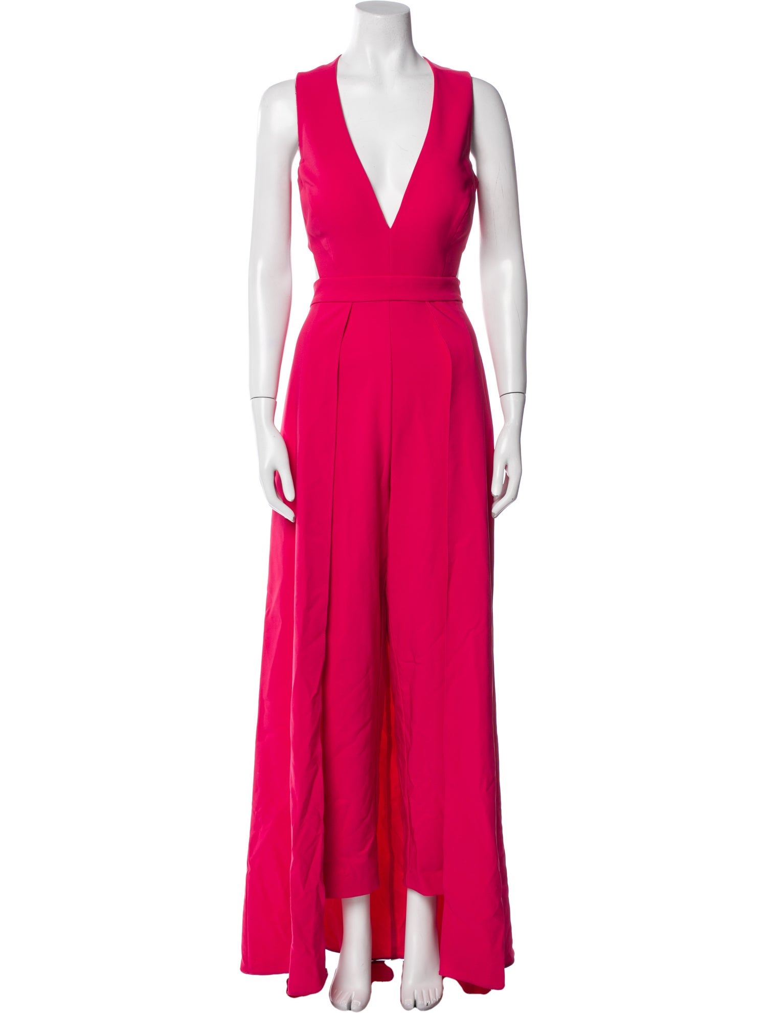 Aidan Mattox Plunge Neckline Jumpsuit