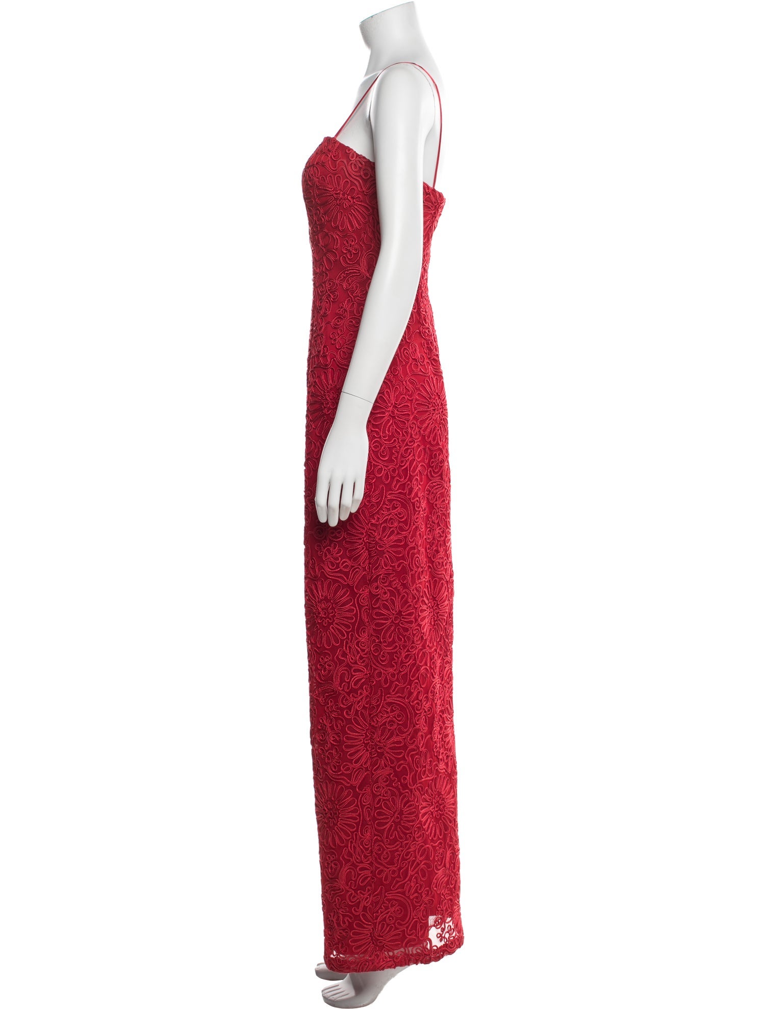 aidan mattox red lace dress Aidan Mattox 54473060