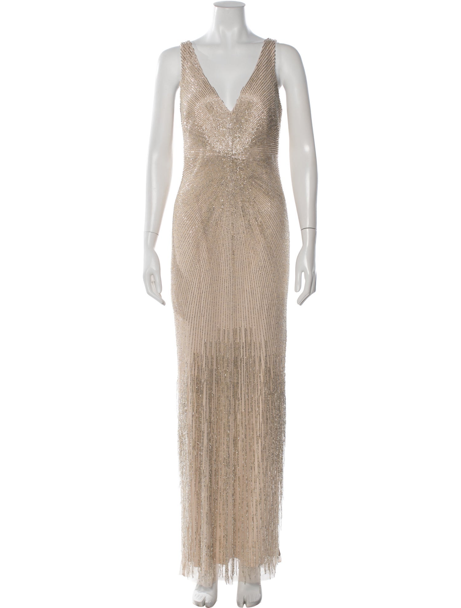 Aidan Mattox V-Neck Long Dress w/ Tags