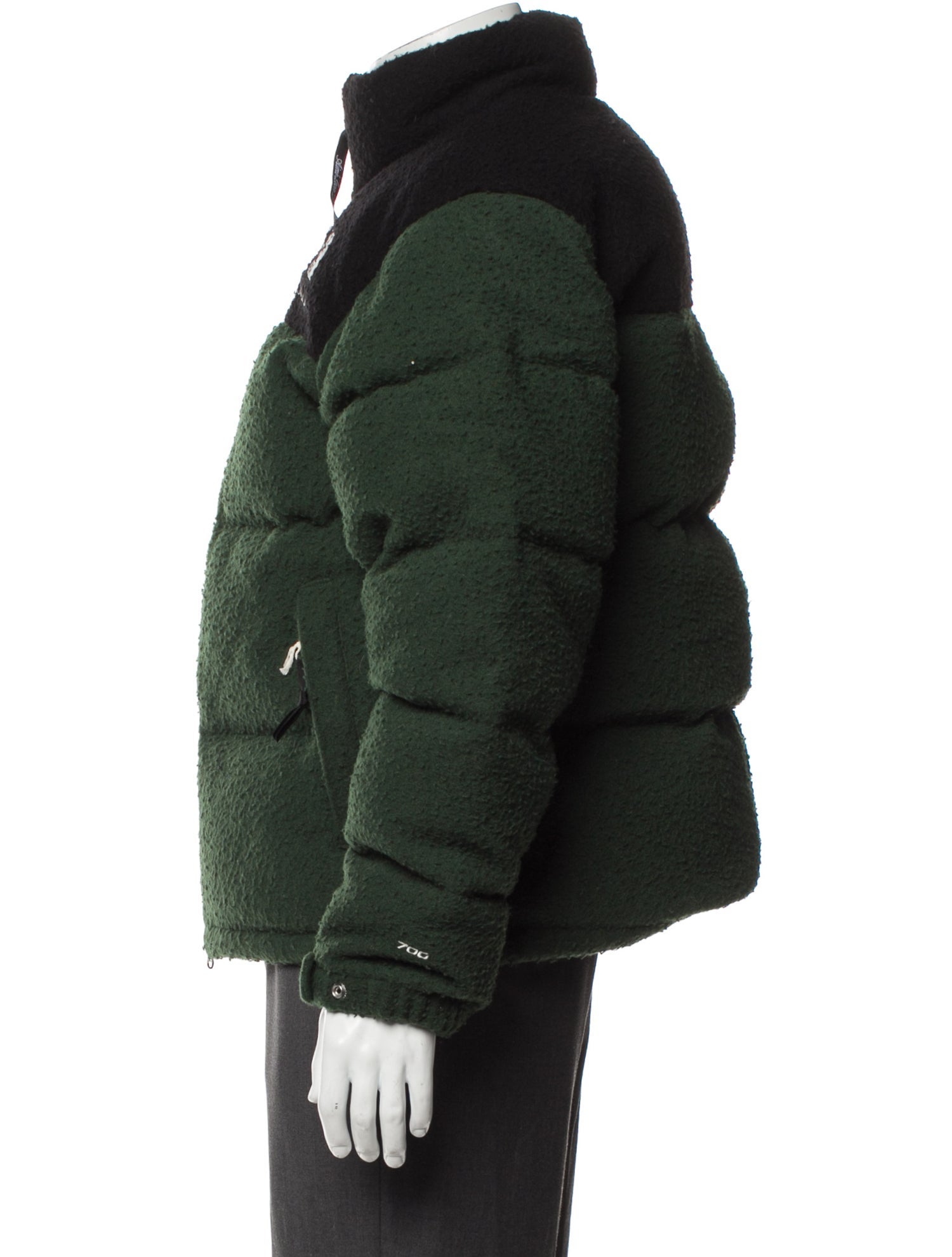 Aime Leon Dore x The North Face Wool Colorblock Pattern Puffer Coat