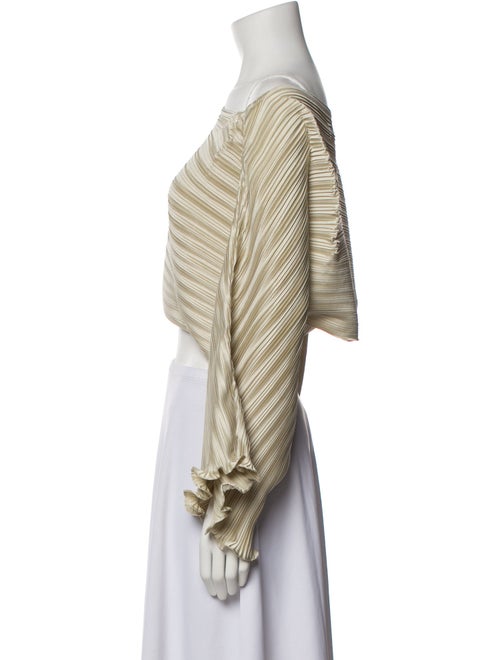 Aiifos Striped Off-The-Shoulder Crop Top