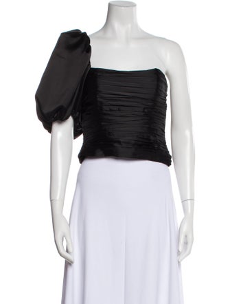 Aiifos One-Shoulder Short Sleeve Crop Top