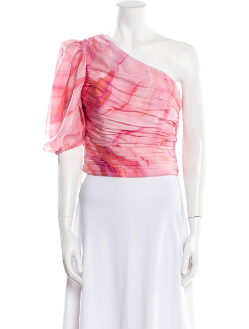 Aiifos Silk Floral Print Crop Top