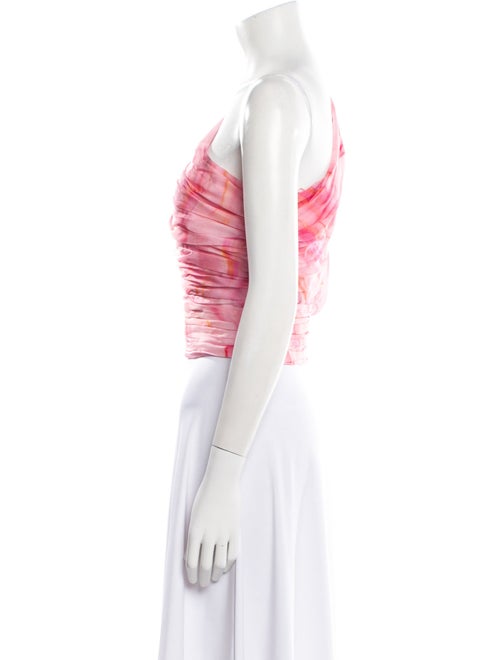 Aiifos Silk Floral Print Crop Top