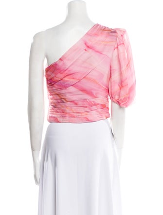 Aiifos Silk Floral Print Crop Top