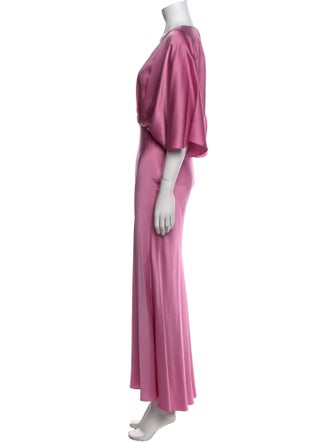 Aiifos Silk Long Dress