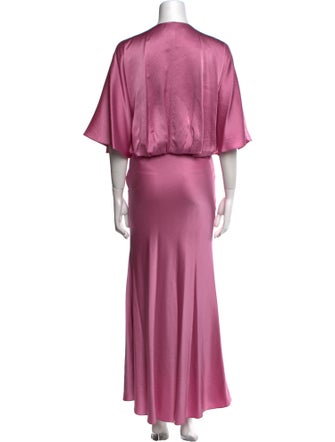 Aiifos Silk Long Dress