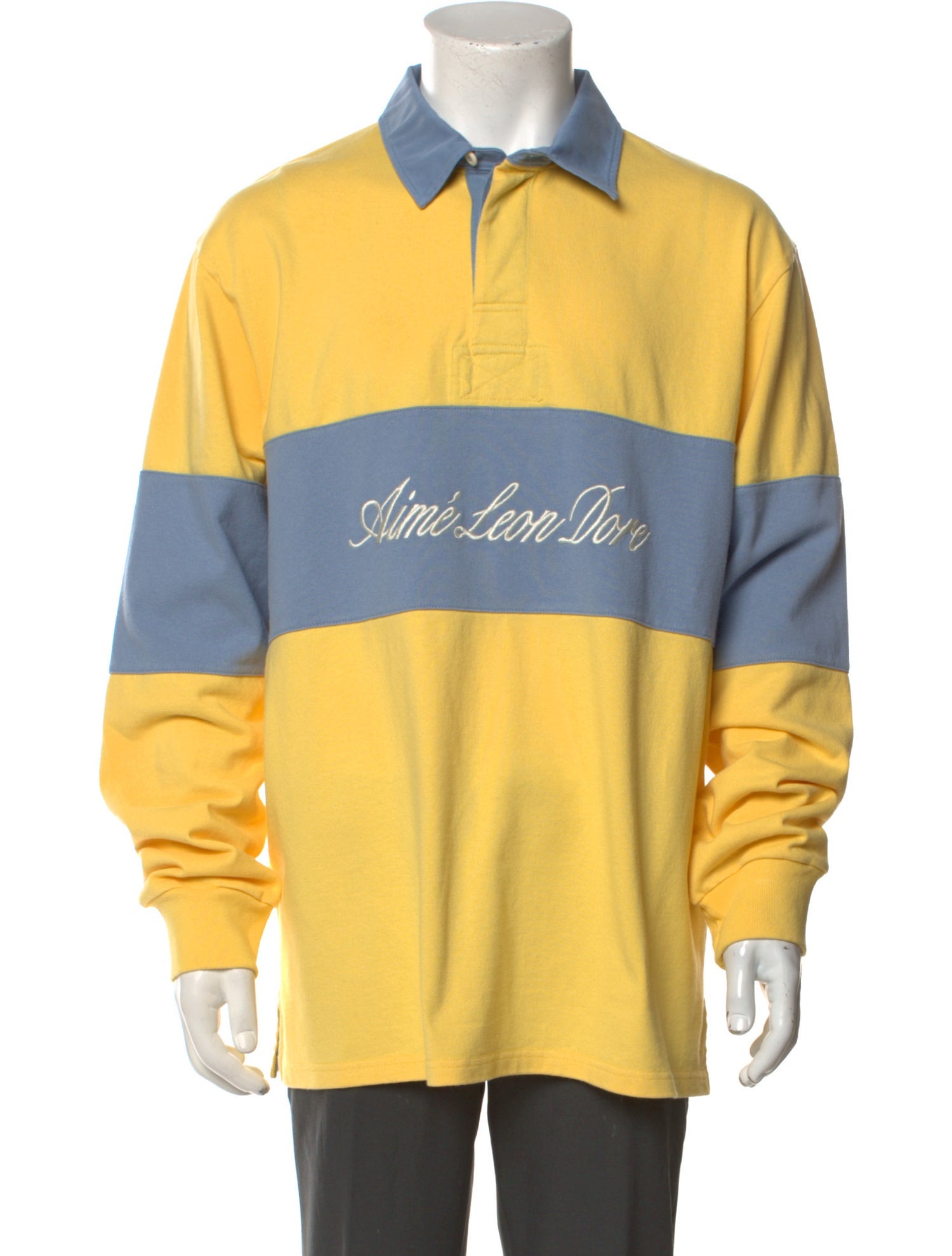 Aimé Leon Dore Rugby Colorblock Pattern - Yellow Polos