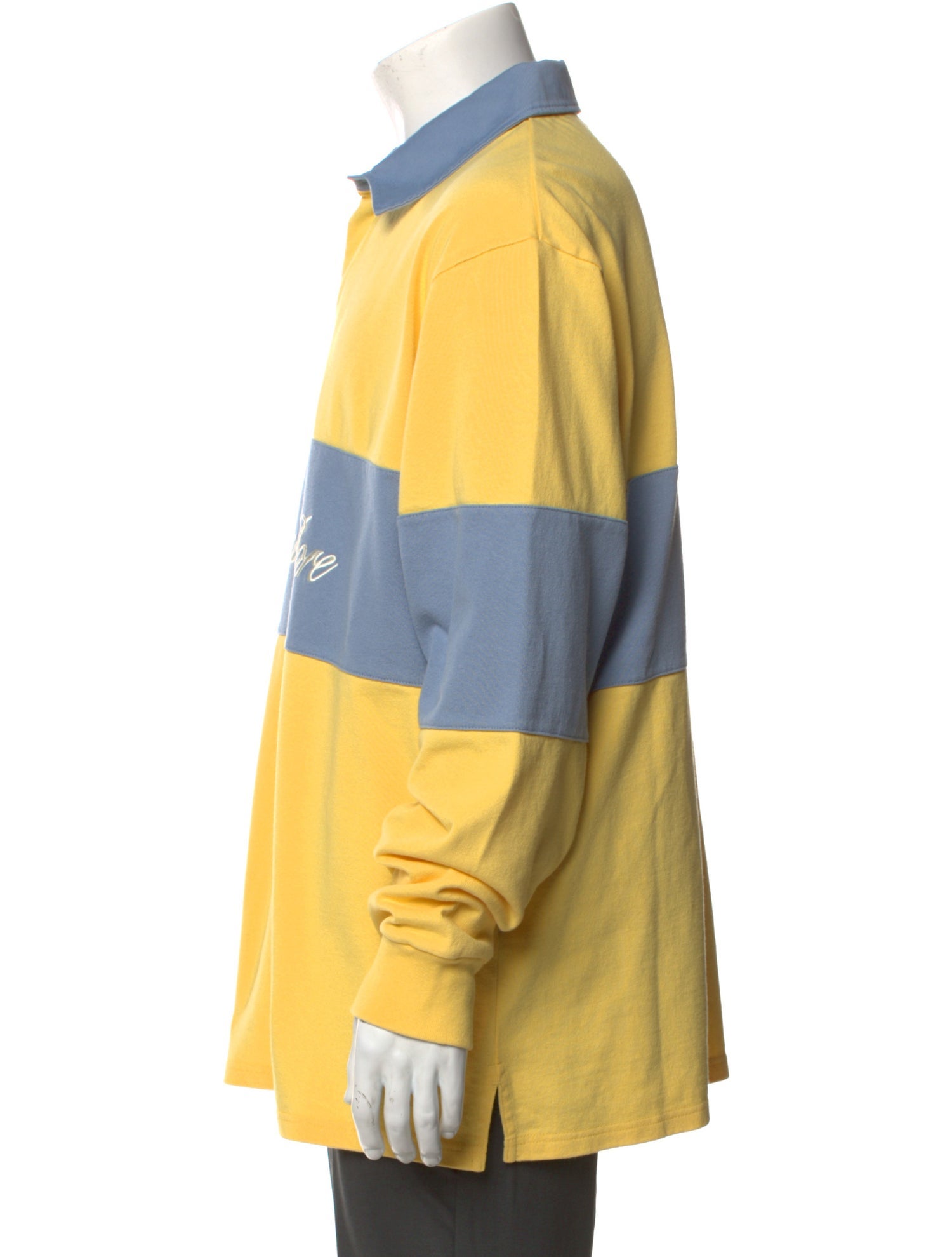 Aimé Leon Dore Rugby Colorblock Pattern - Yellow Polos, Clothing