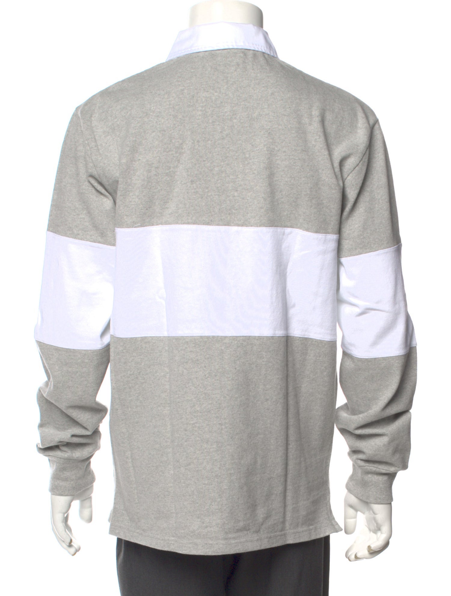 Aimé Leon Dore Colorblock Pattern Collar Polo Shirt - Grey Polos