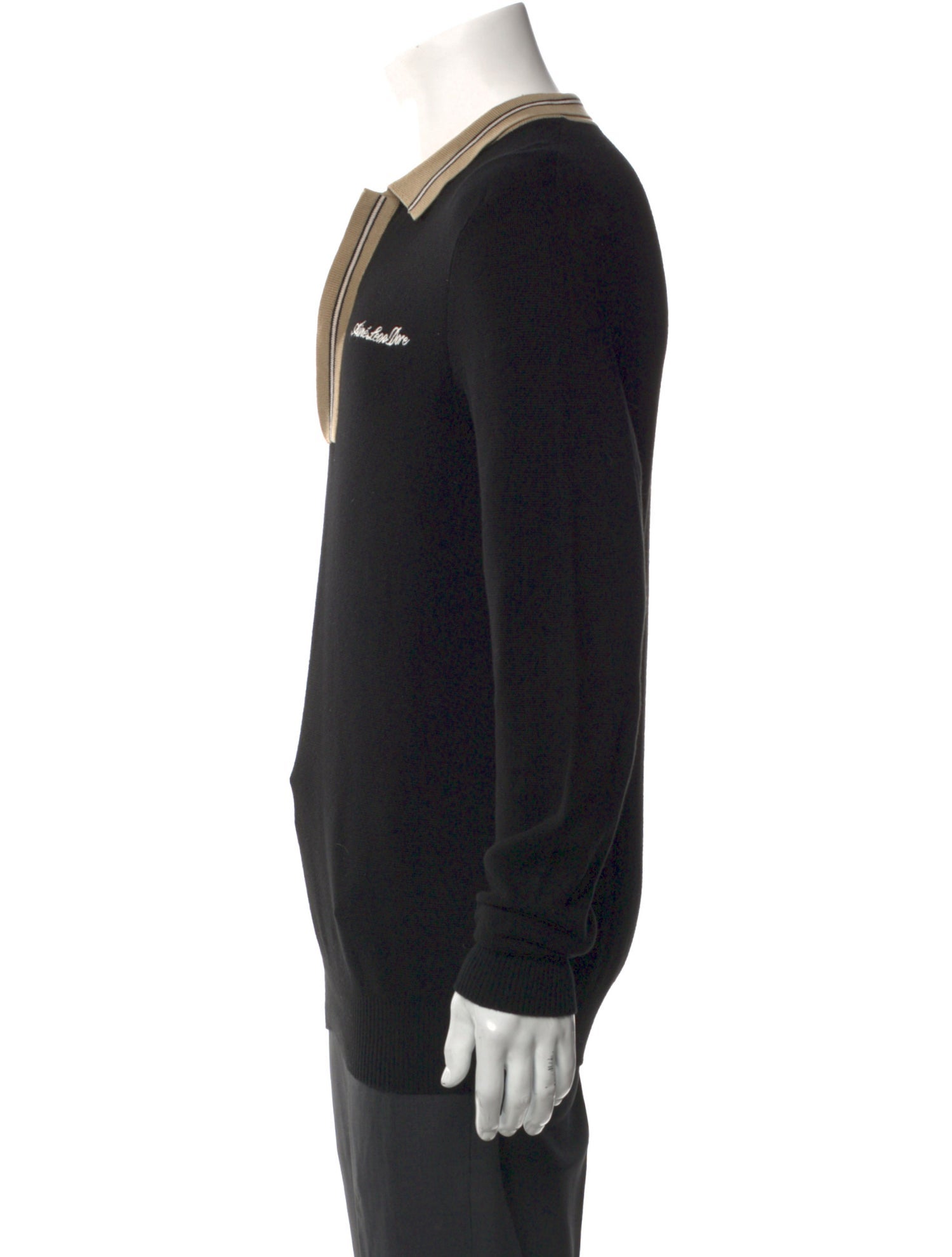 Aimé Leon Dore Graphic Print Mock Neck Polo Sweater