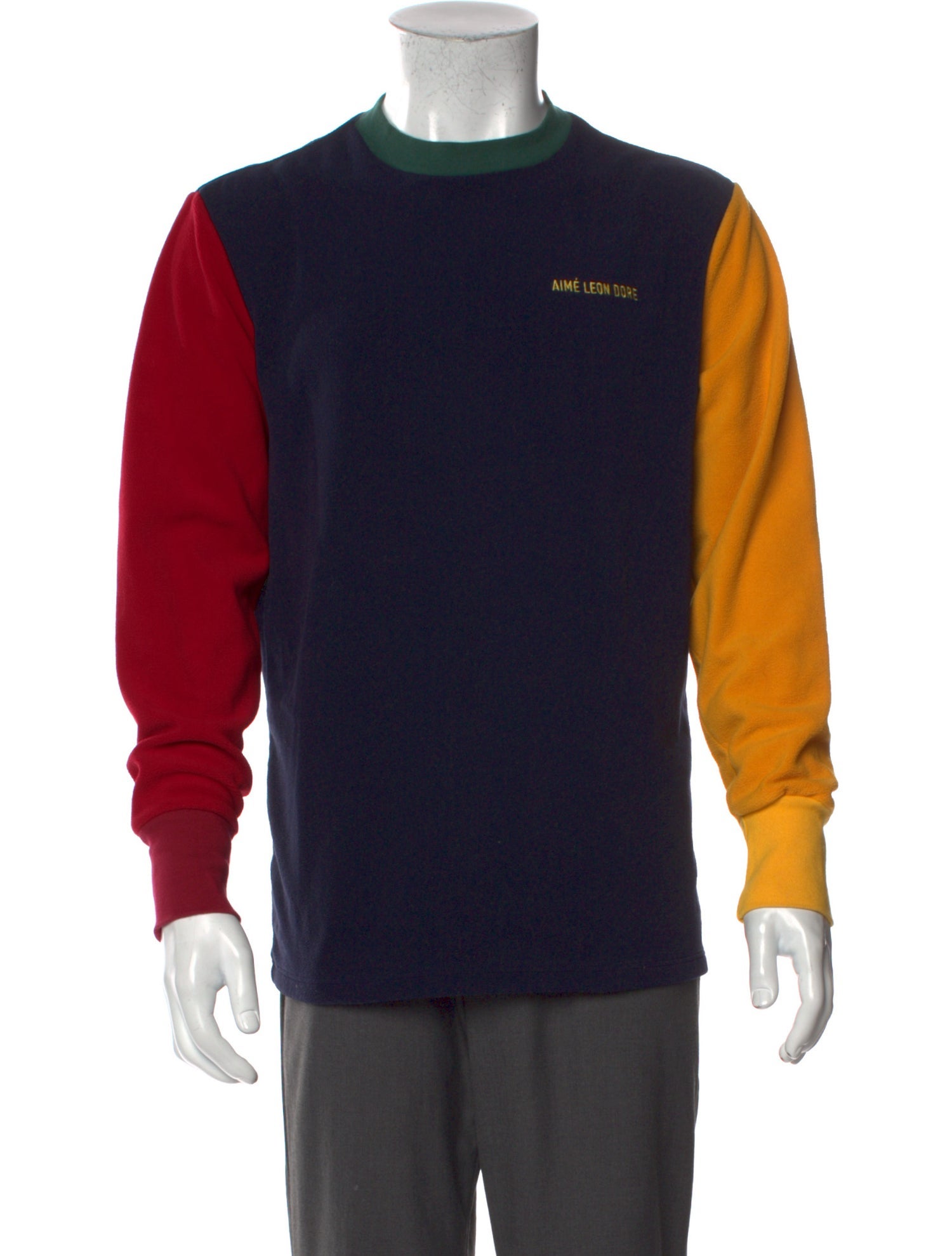 Aimé Leon Dore Colorblock Pattern Crew Neck Pullover