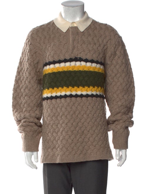Aimé Leon Dore Merino Wool Striped Polo Sweater