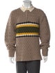 Aimé Leon Dore Merino Wool Striped Polo Sweater