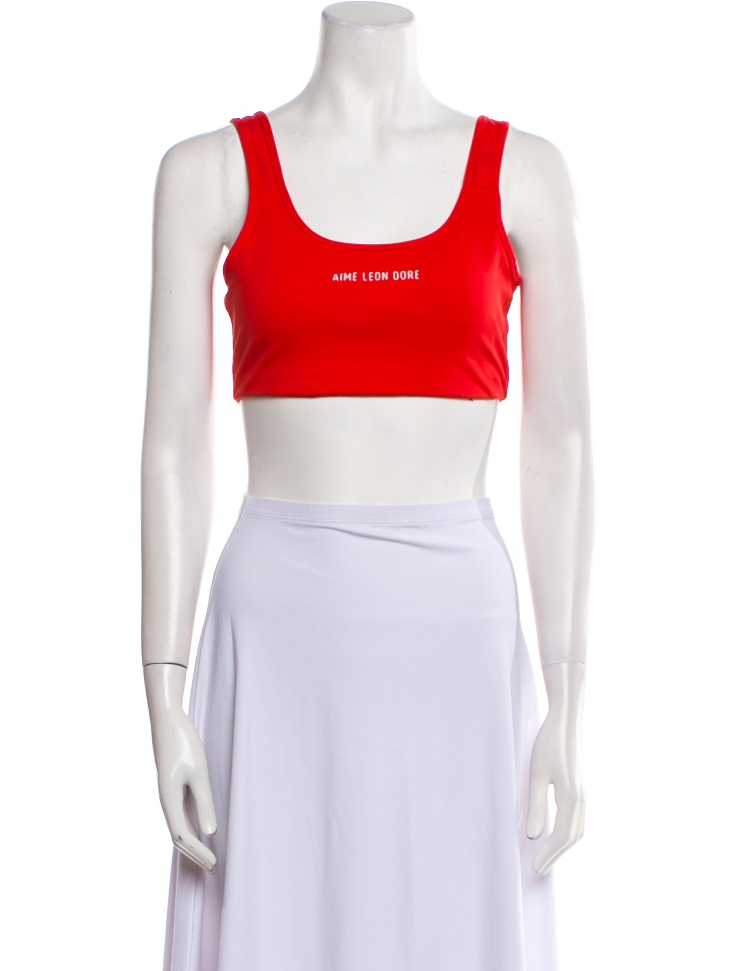 Aimé Leon Dore Scoop Neck Sleeveless Crop Top
