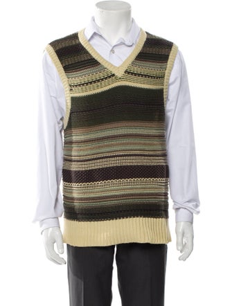 Aimé Leon Dore Striped V-Neck Sweater Vest