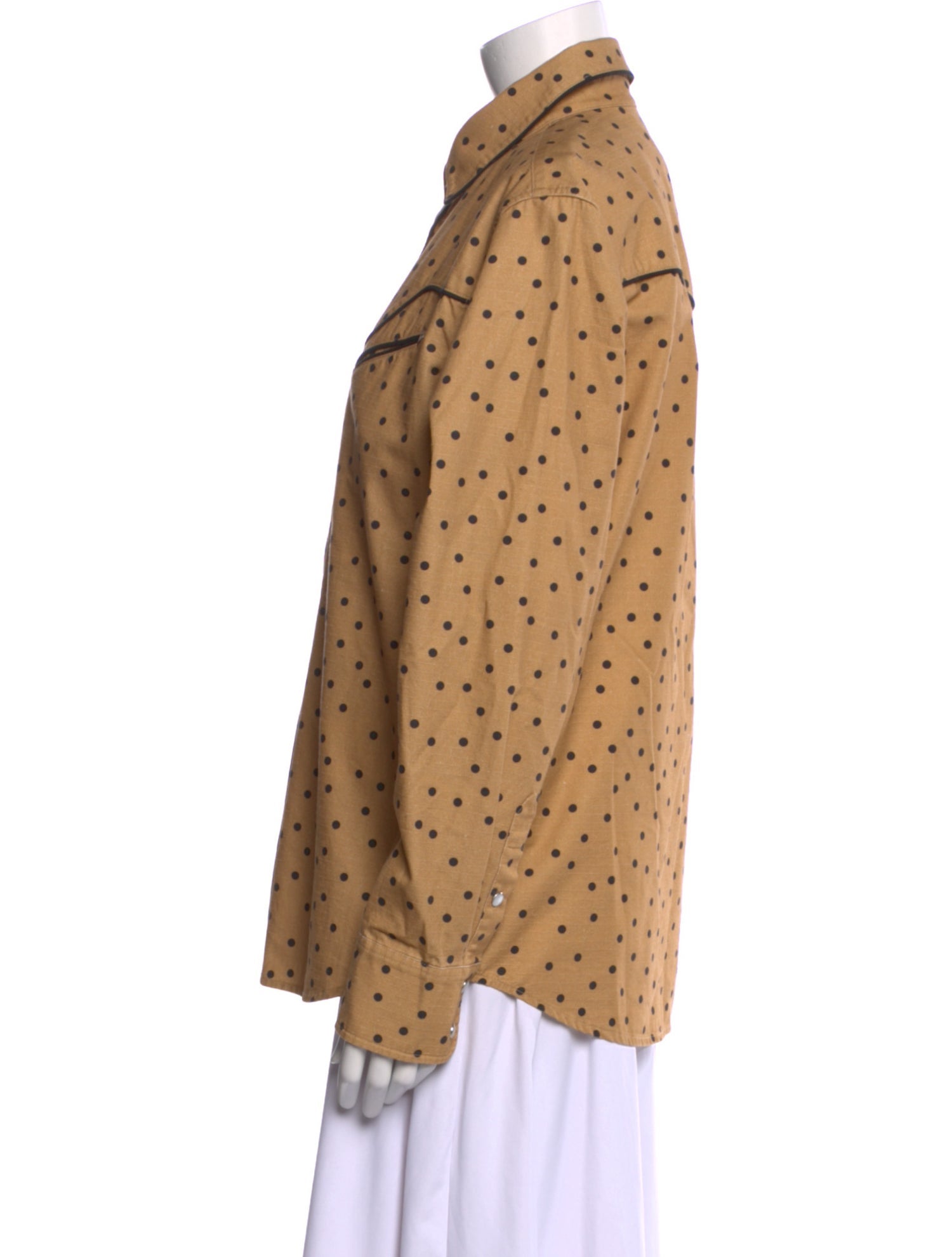 Aimé Leon Dore Polka Dot Print Long Sleeve Button-Up Top