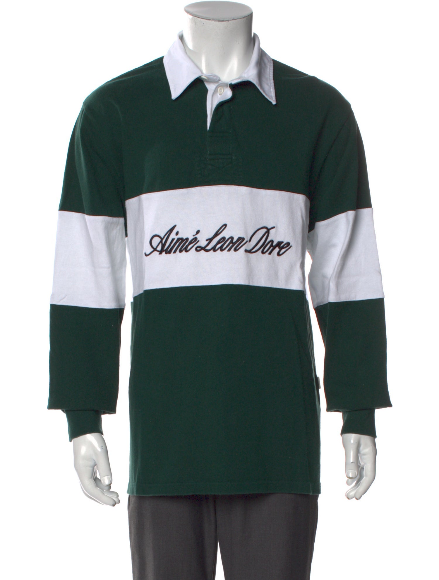 Aimé Leon Dore Colorblock Pattern Collar Polo Shirt