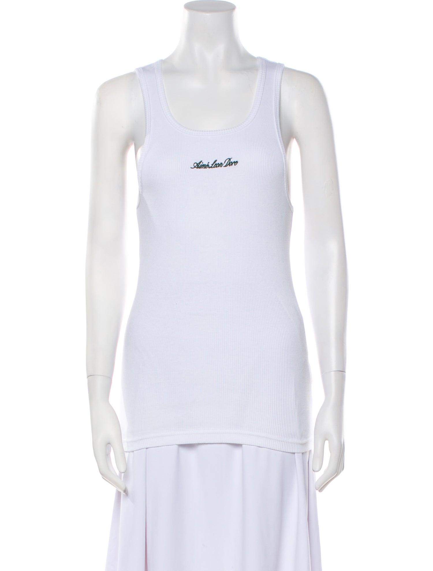 Aimé Leon Dore Graphic Print Scoop Neck Top