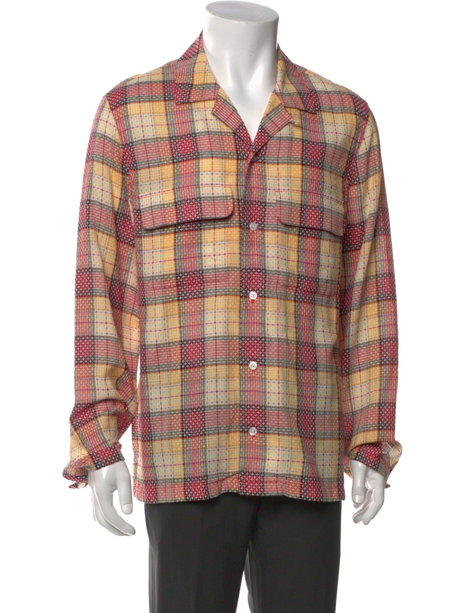 Aimé Leon Dore Plaid Print Long Sleeve Shirt