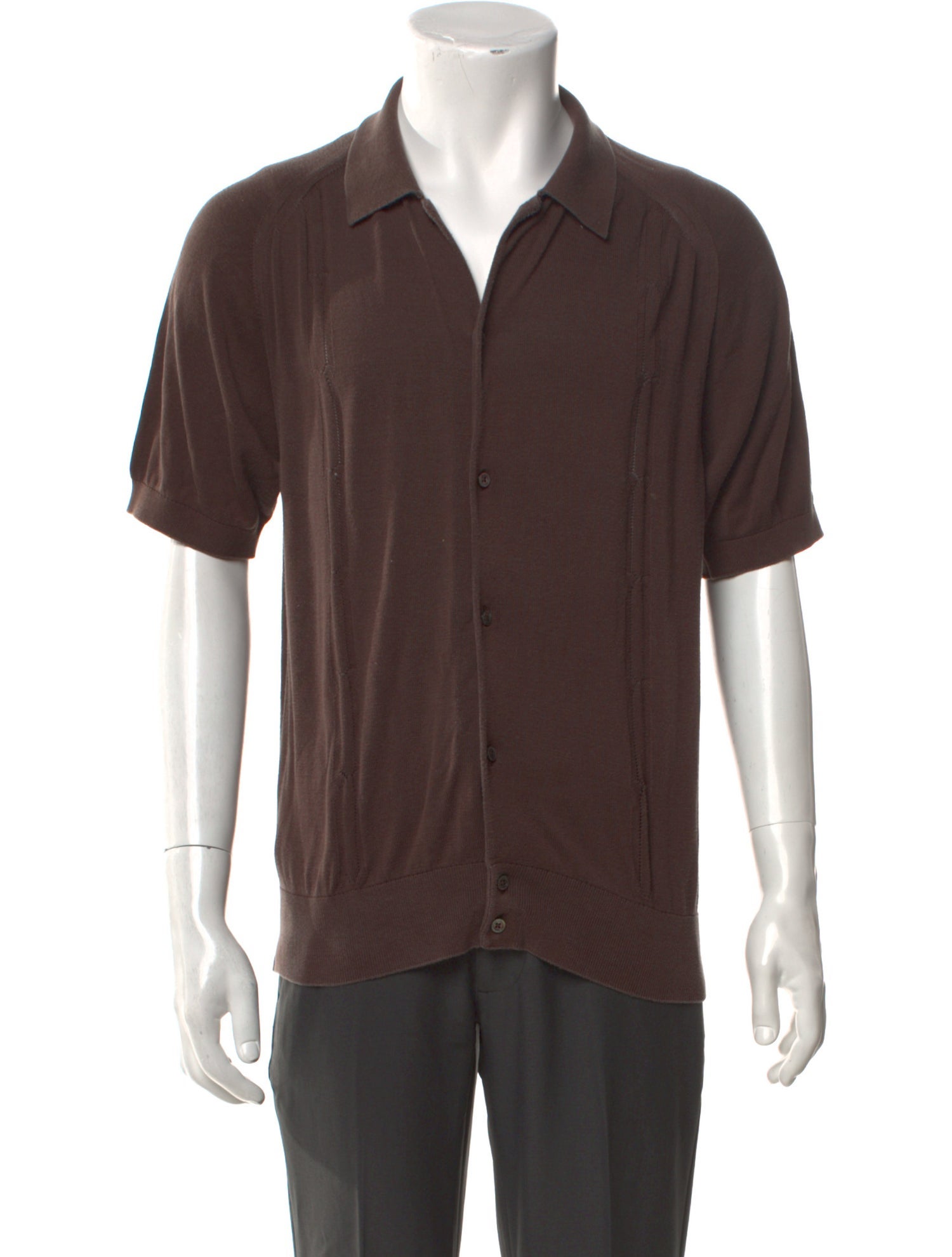 Aimé Leon Dore Silk V-Neck Polo Shirt