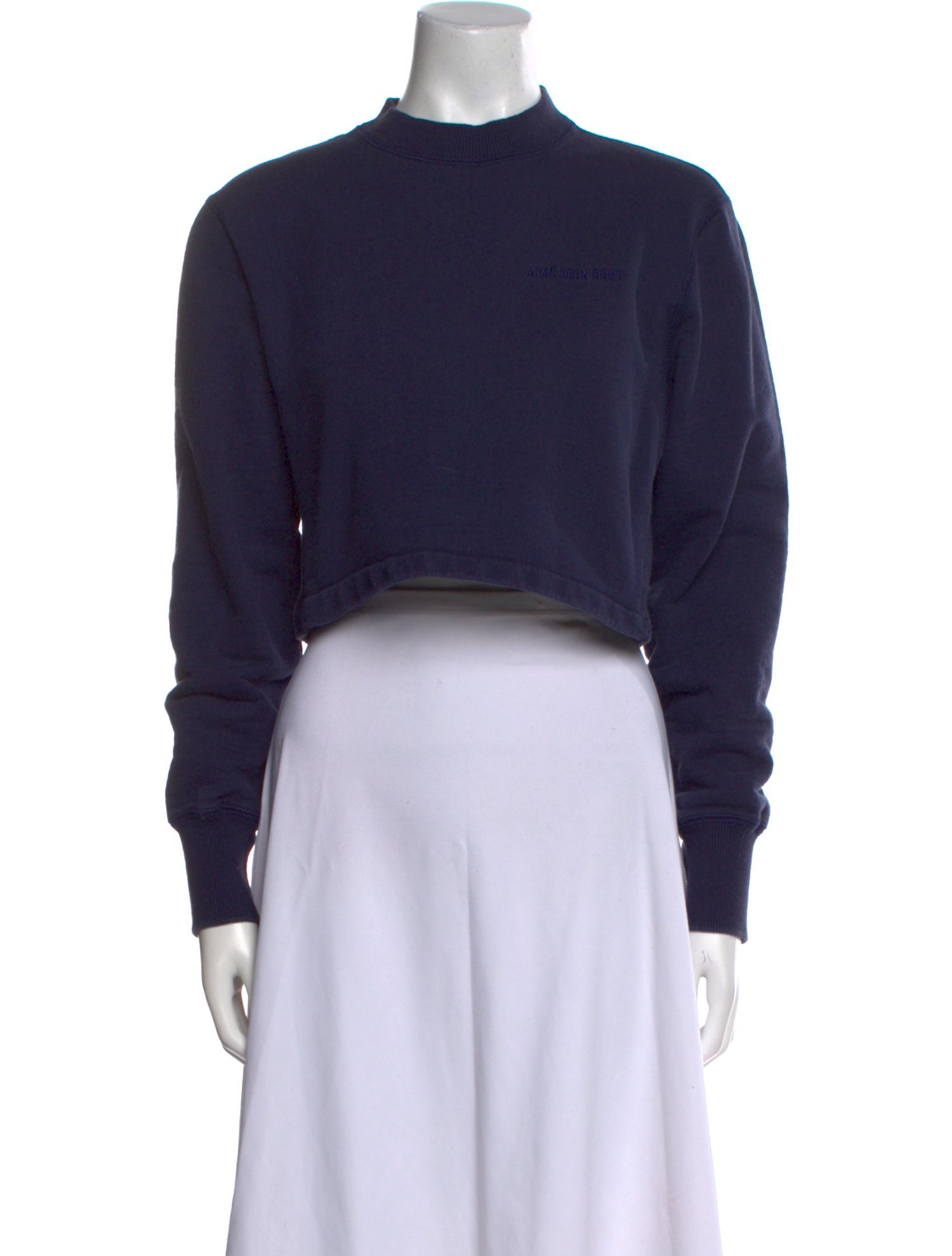 Aimé Leon Dore Mock Neck Long Sleeve Crop Top