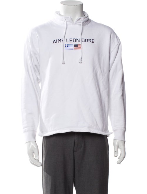 Aimé Leon Dore Graphic Print Mock Neck Hoodie