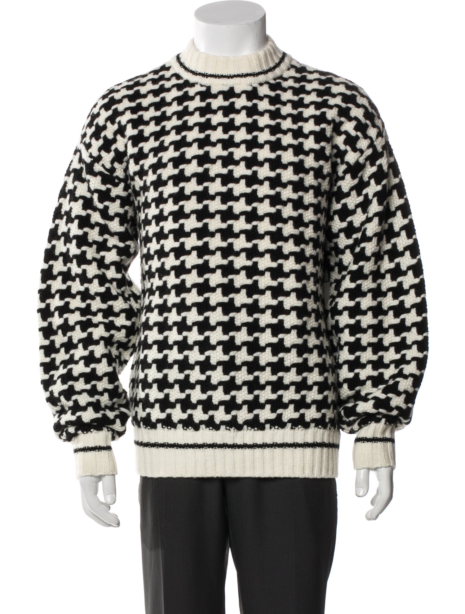 Aimé Leon Dore Wool Houndstooth Print Pullover