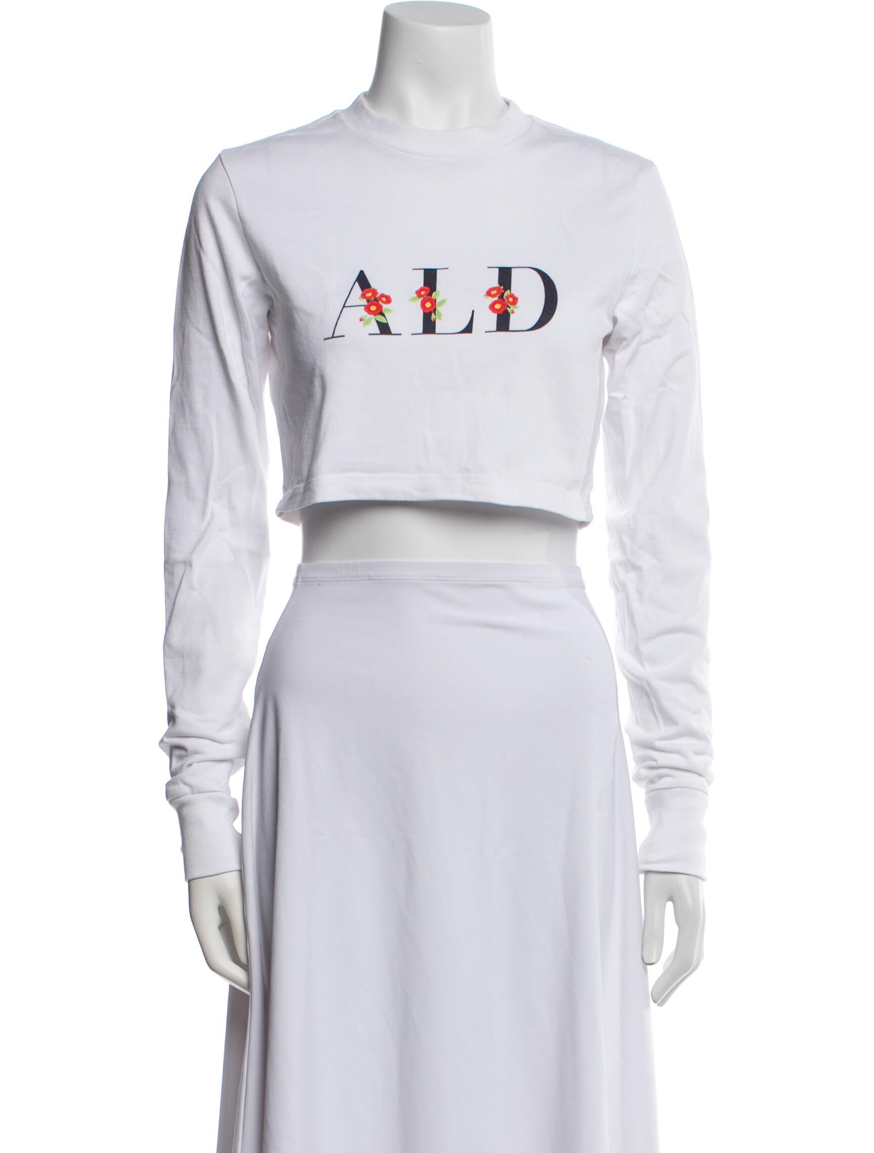 Aimé Leon Dore Graphic Print Mock Neck Crop Top