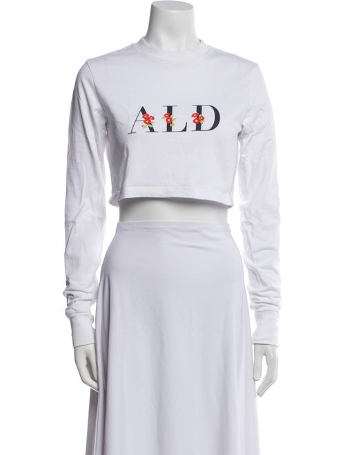 Aimé Leon Dore Graphic Print Mock Neck Crop Top
