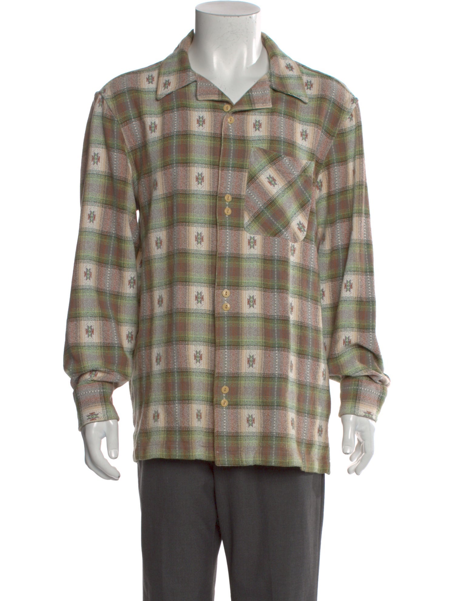 Aimé Leon Dore Plaid Print Long Sleeve Shirt