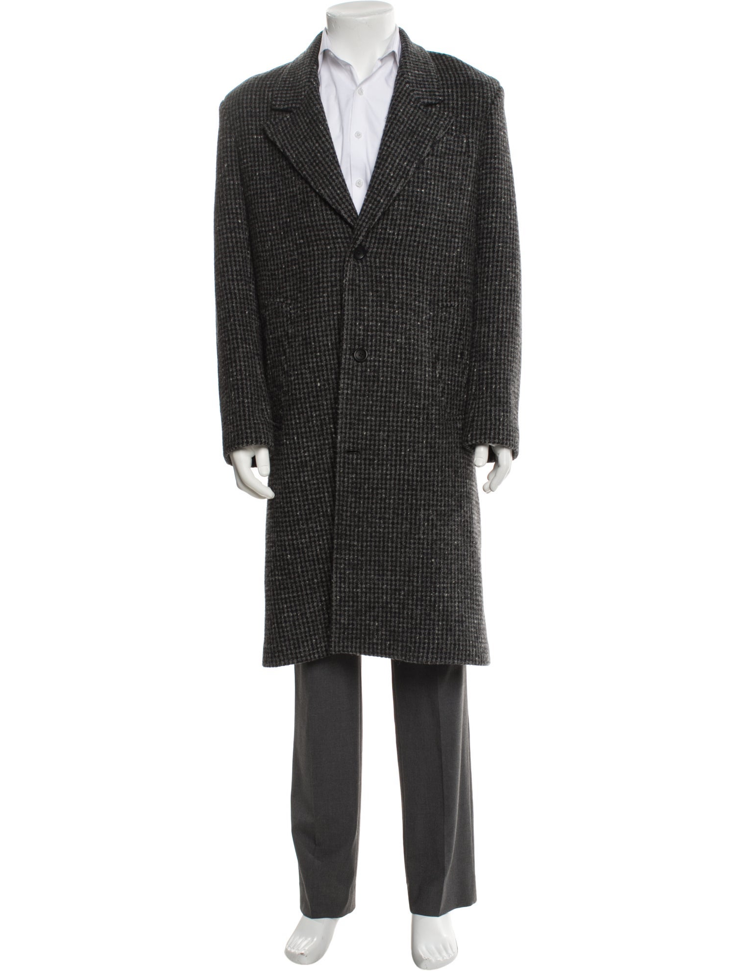Aimé Leon Dore Wool Houndstooth Print Overcoat