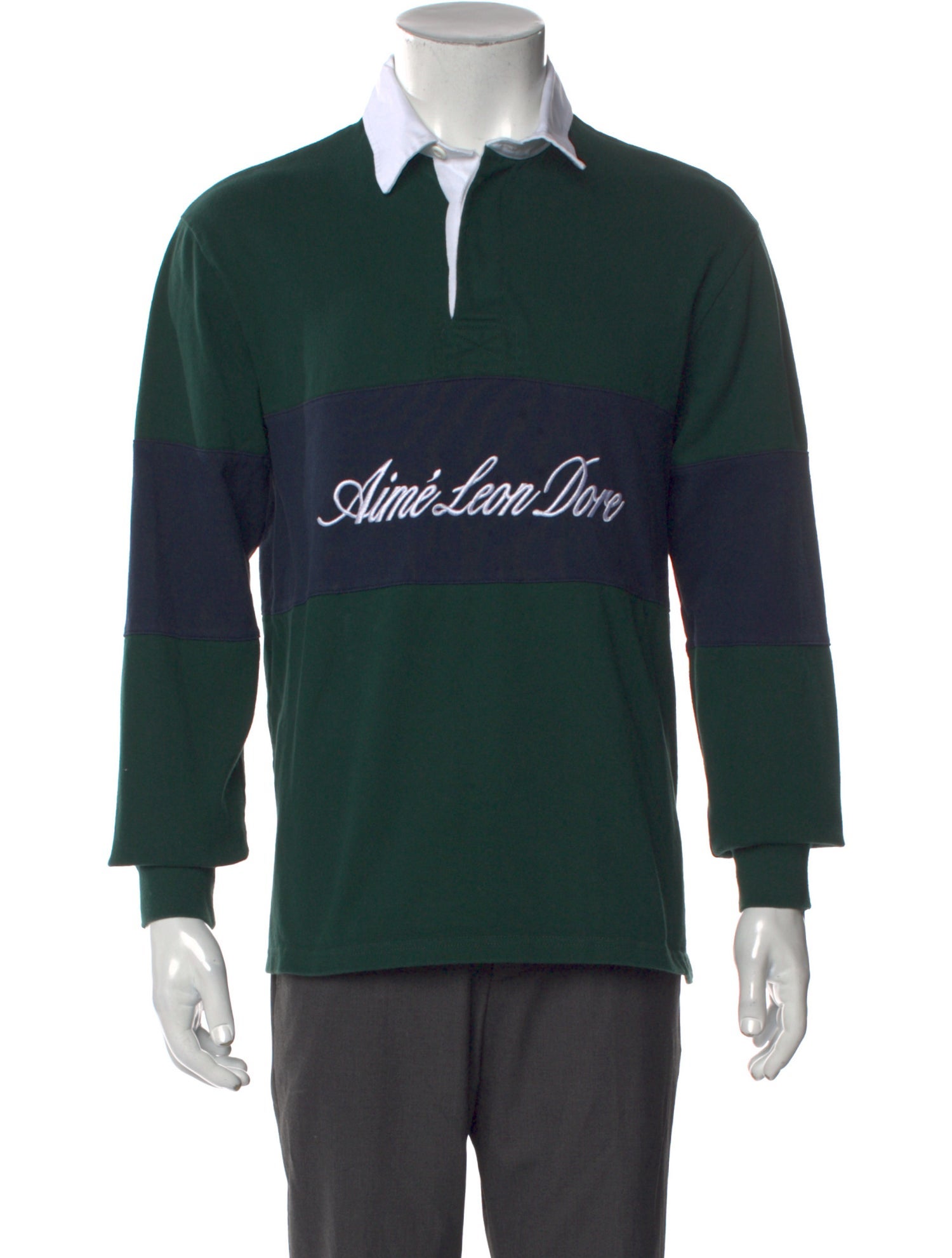 Aimé Leon Dore Graphic Print V-Neck Polo Shirt