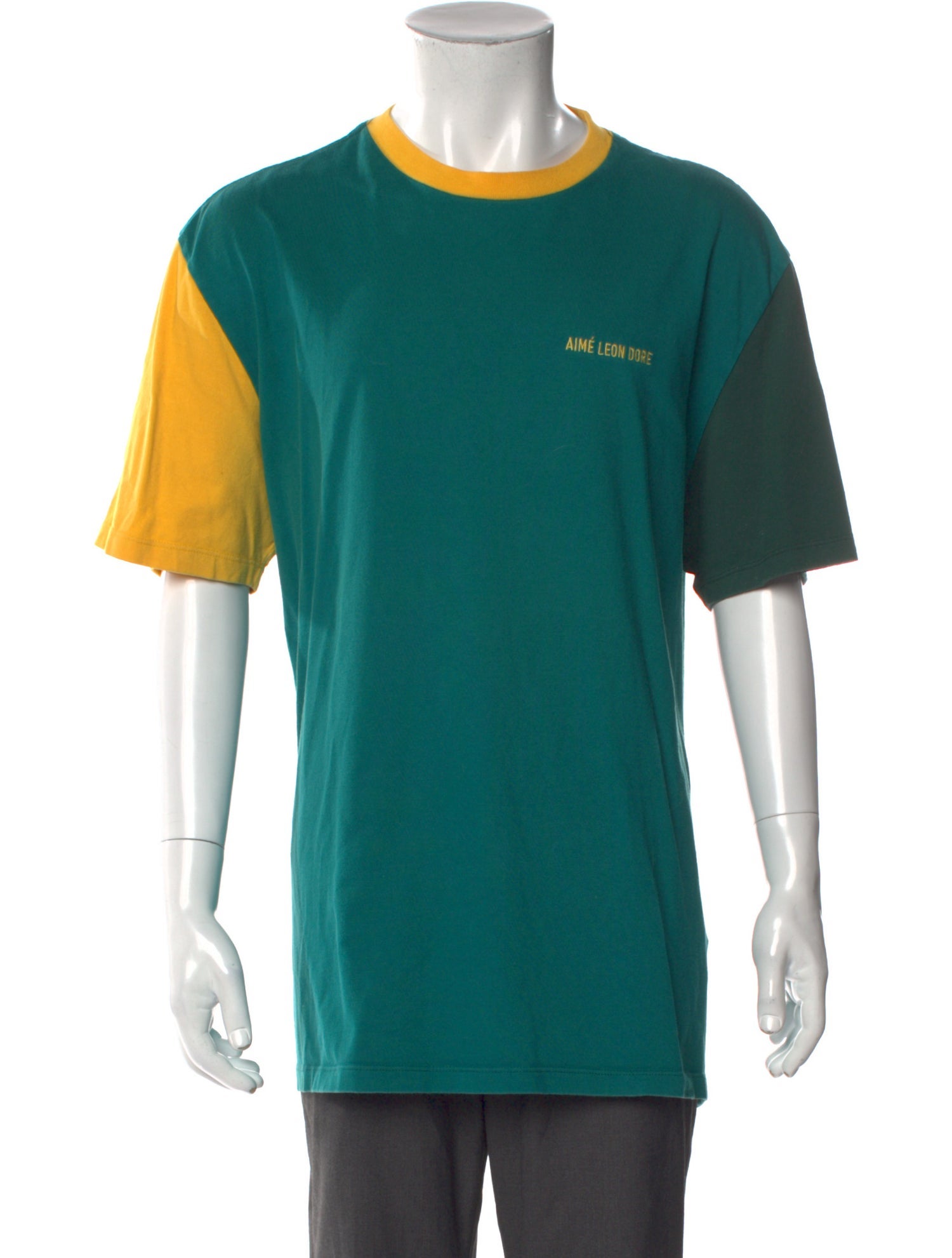 Aimé Leon Dore Colorblock Pattern Crew Neck T-Shirt