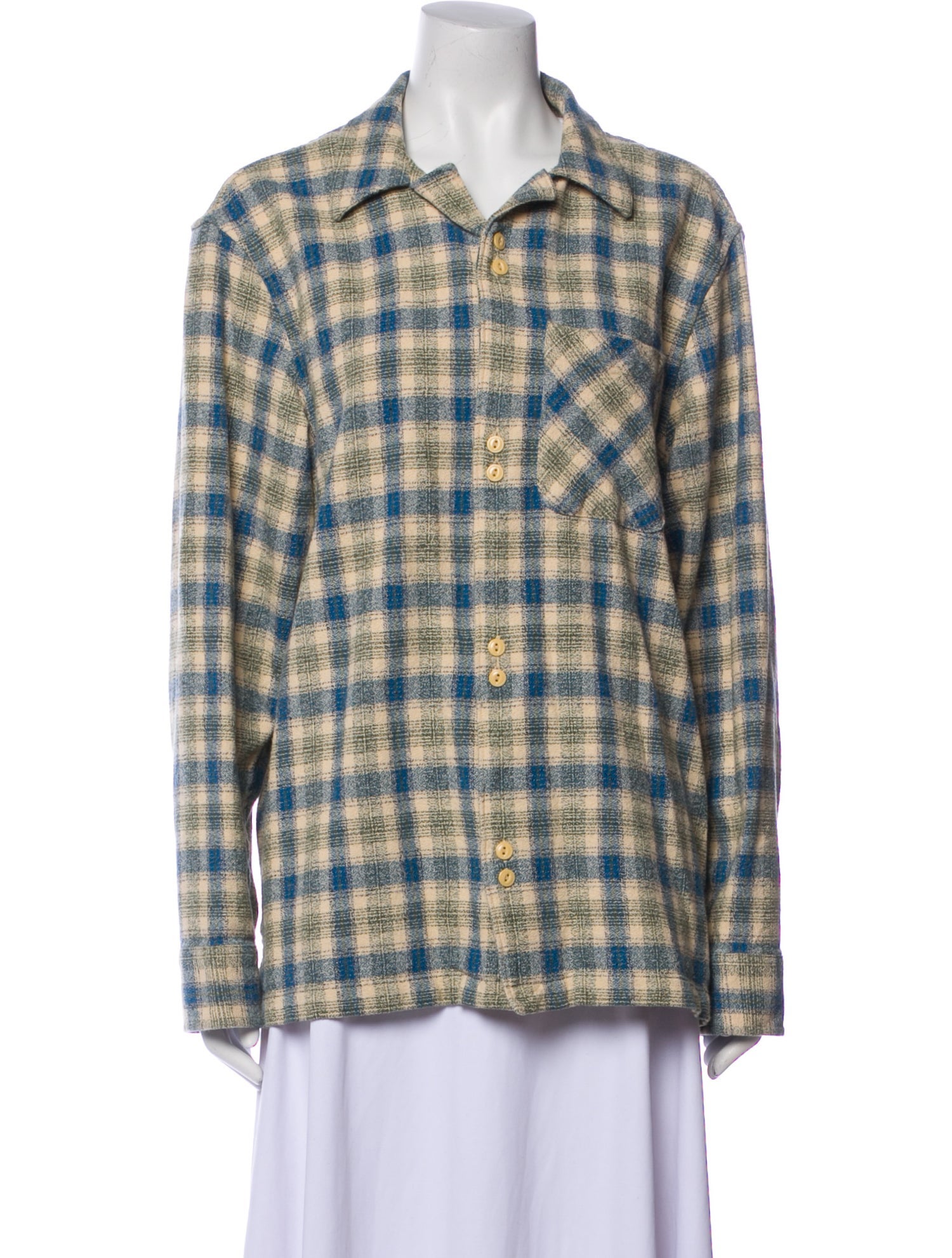 Aimé Leon Dore Plaid Print V-Neck Sweater