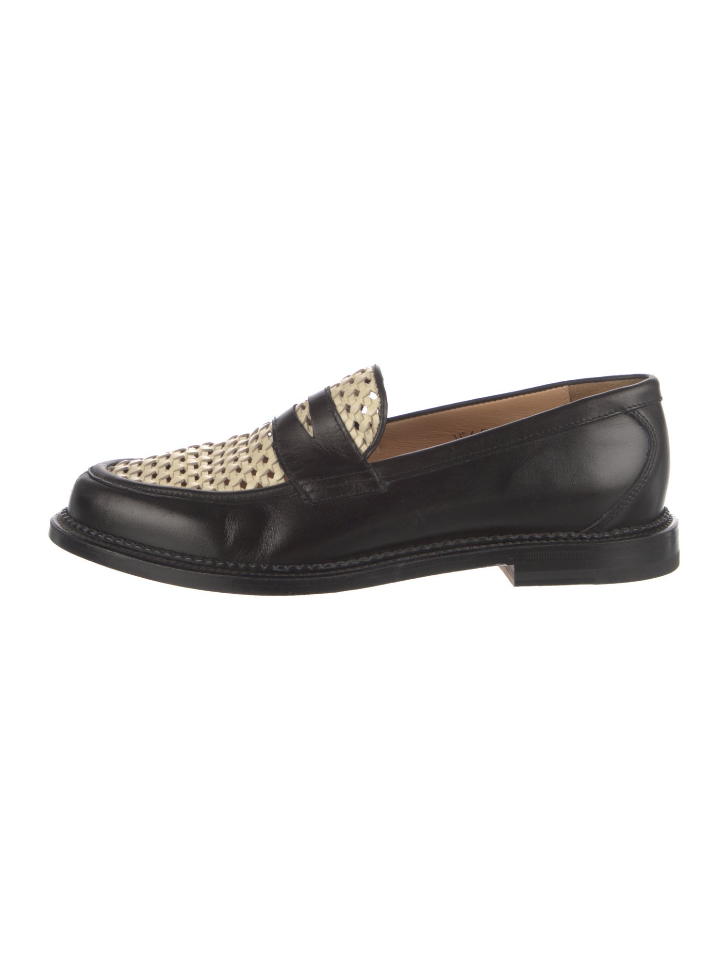 Aimé Leon Dore Leather Colorblock Pattern Loafers