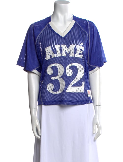 Aimé Leon Dore Graphic Print V-Neck T-Shirt