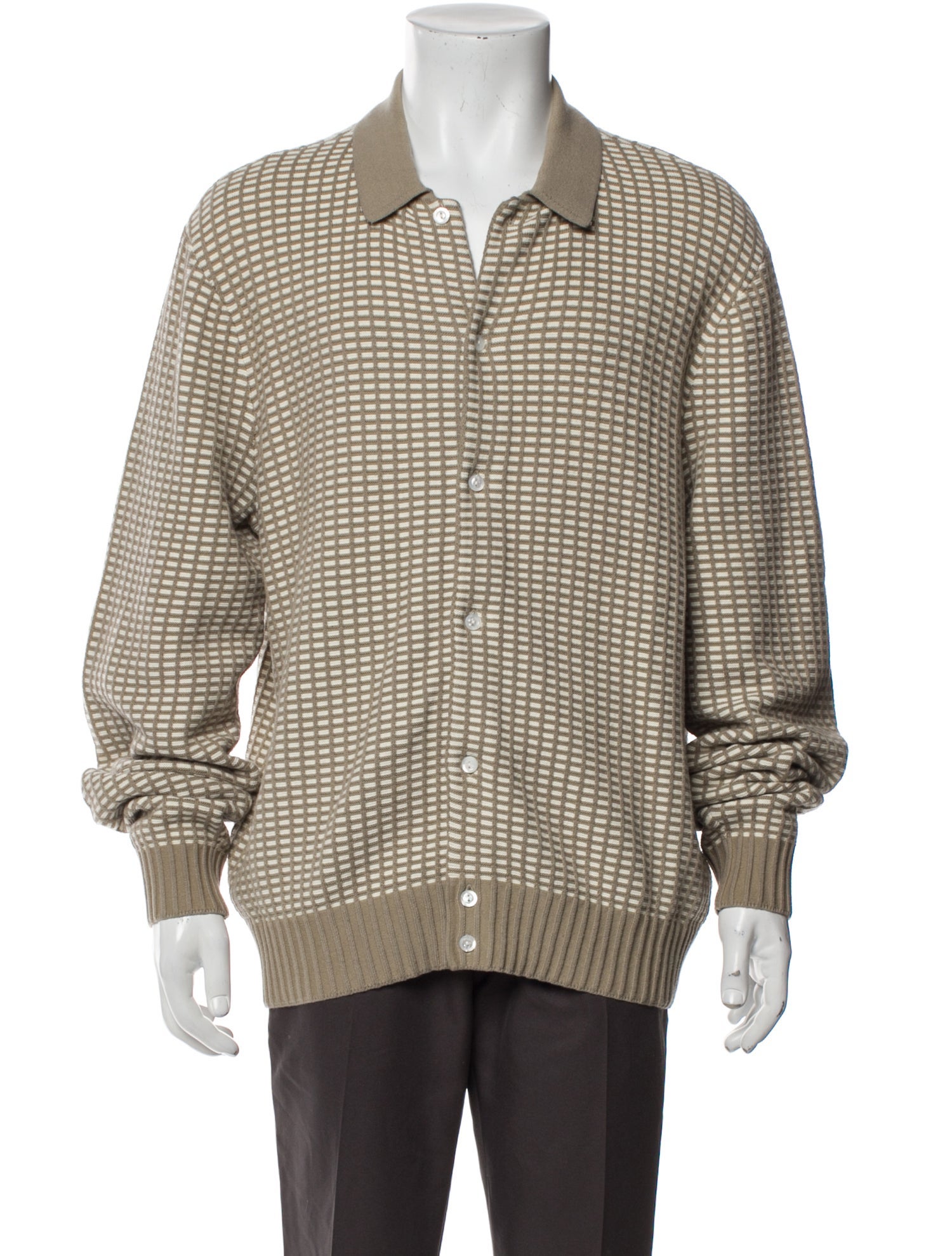 Aimé Leon Dore Striped Mock Neck Polo Sweater