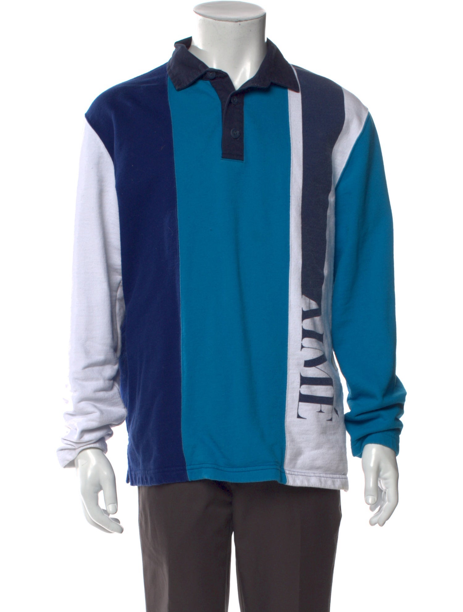 Aimé Leon Dore Striped Collar Polo Shirt