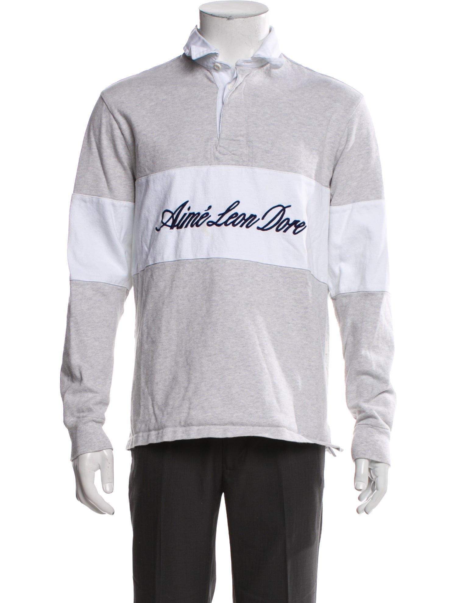 Aimé Leon Dore Colorblock Pattern Long Sleeve Shirt