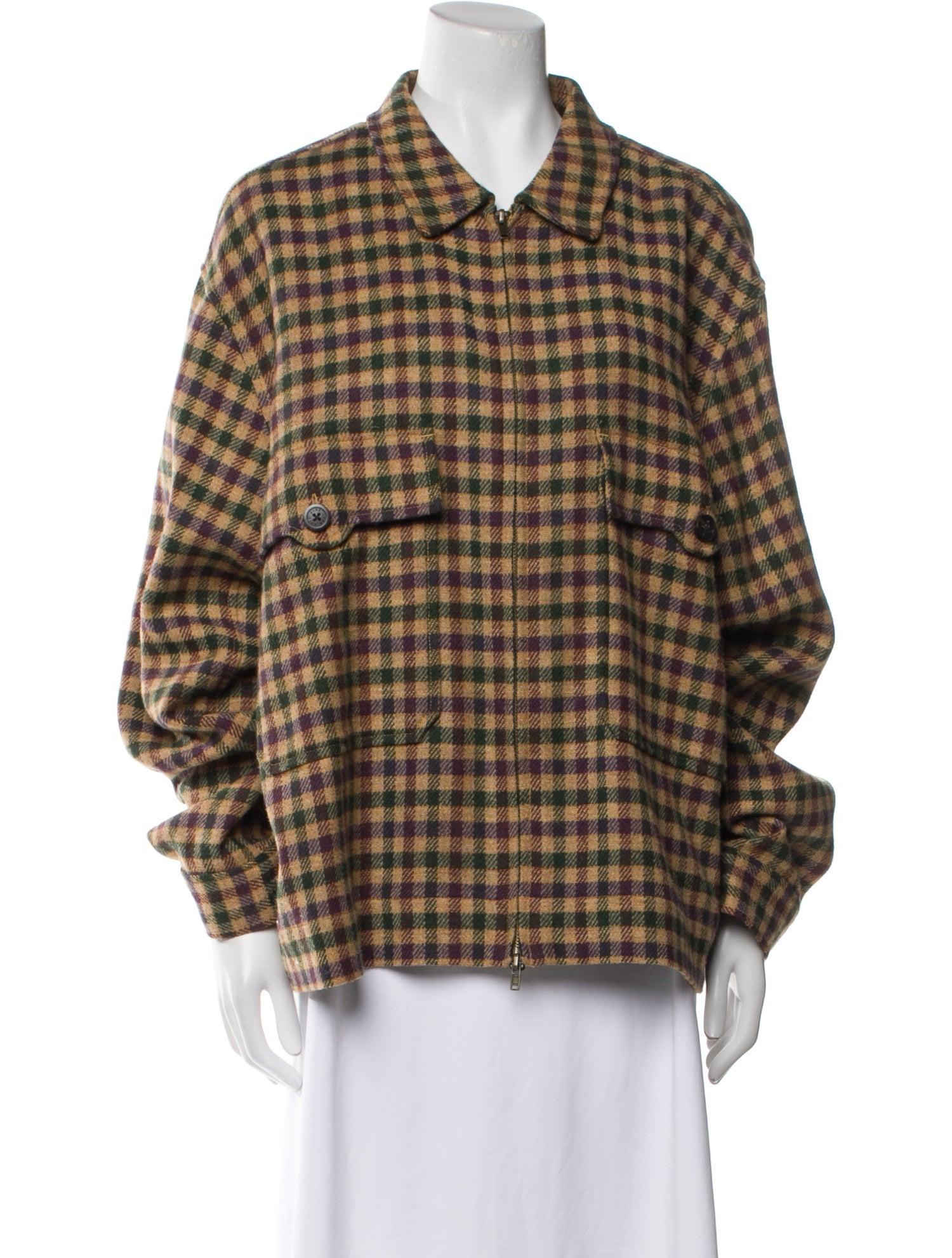 Aimé Leon Dore Wool Plaid Print Jacket