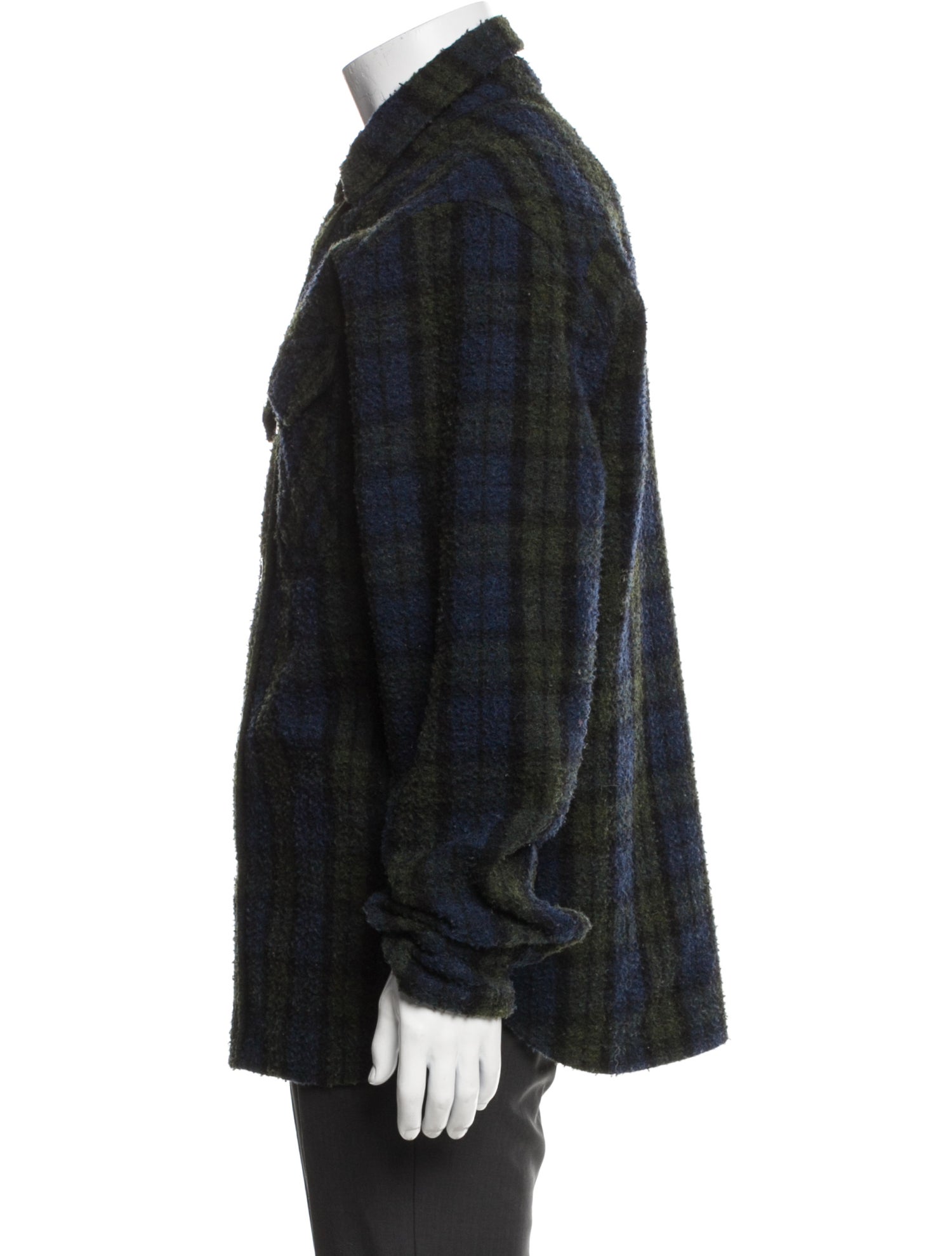 Aimé Leon Dore Wool Plaid Print Utility Jacket