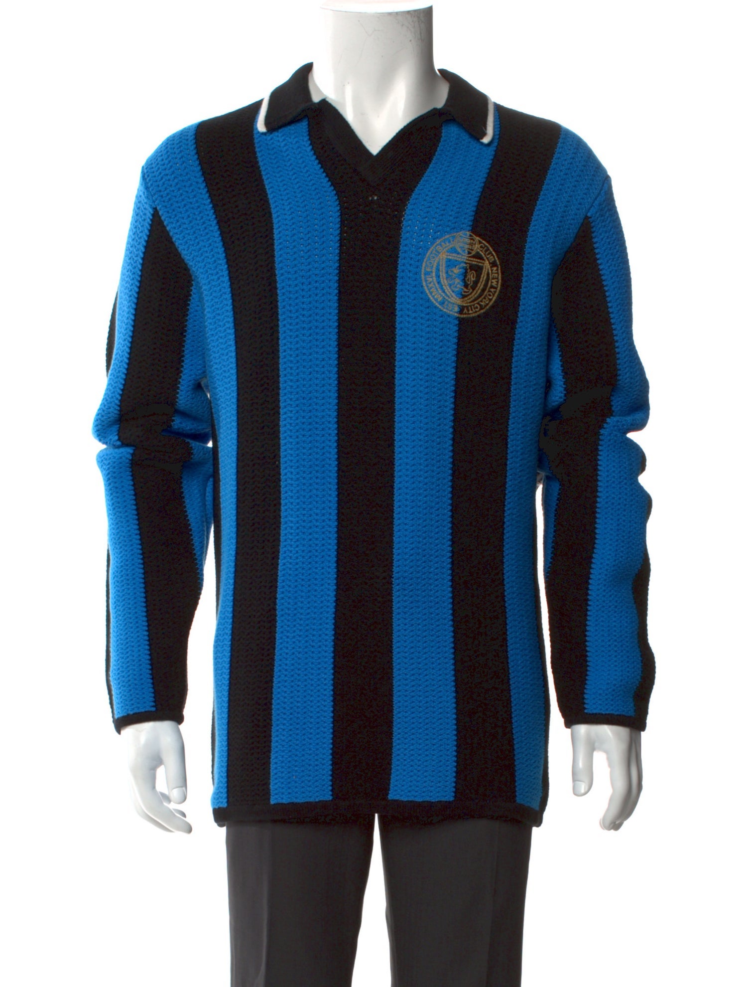 Aimé Leon Dore Striped Collar Polo Sweater