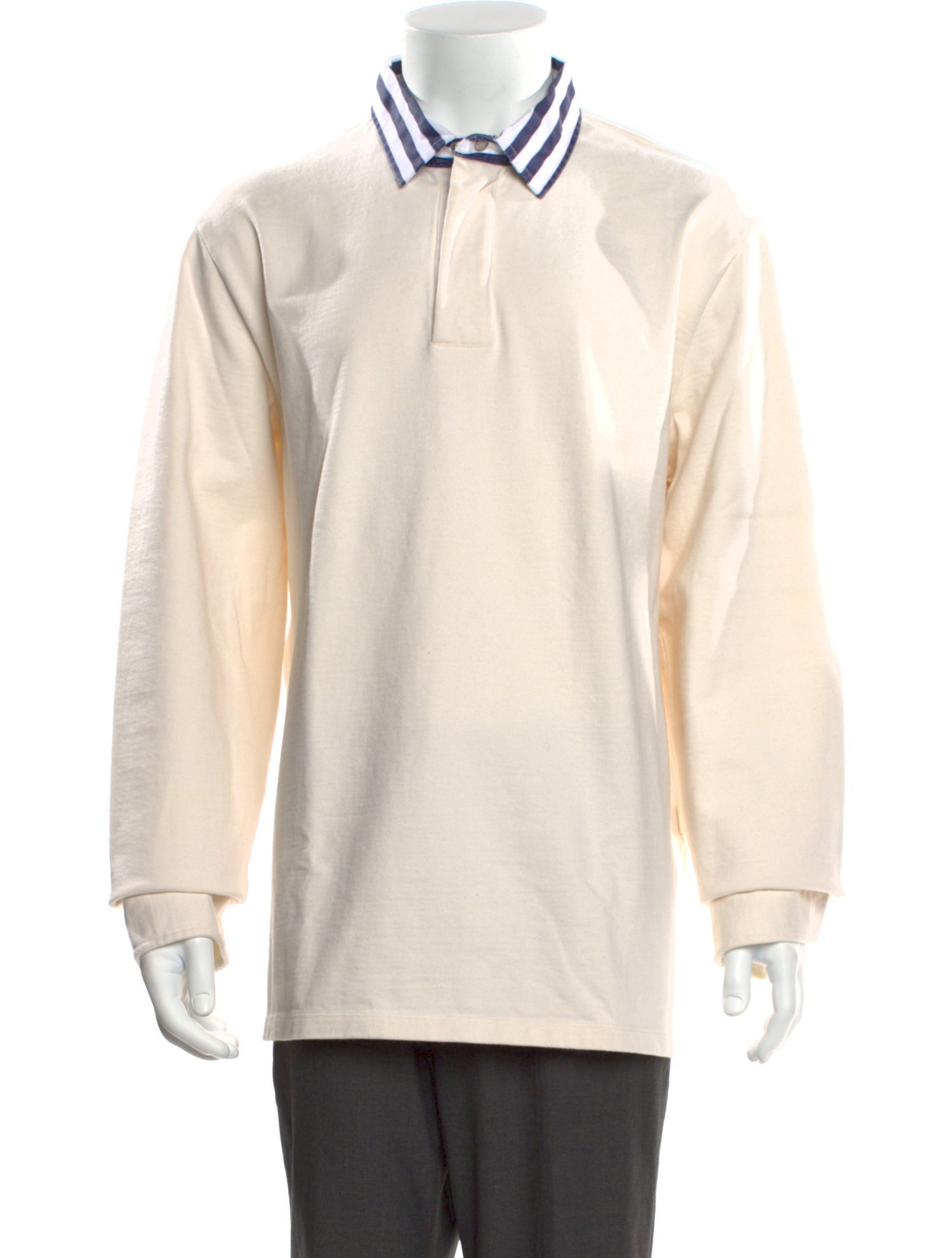 Aimé Leon Dore Striped V-Neck Polo Shirt