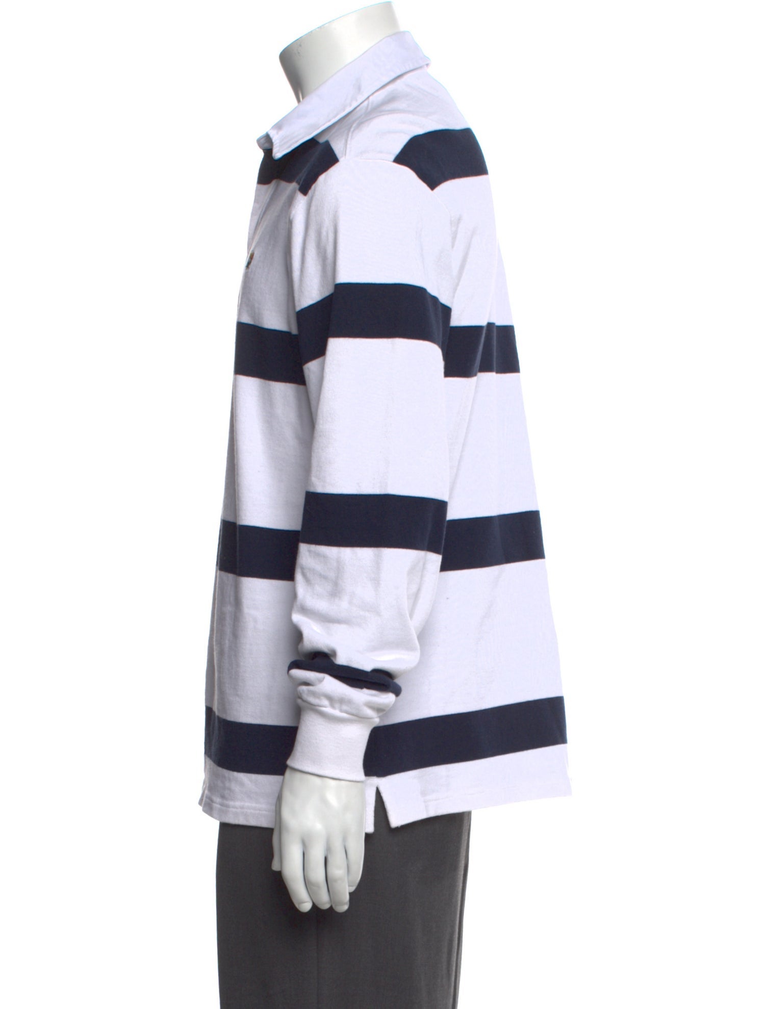 Aimé Leon Dore Striped Crew Neck Polo Shirt