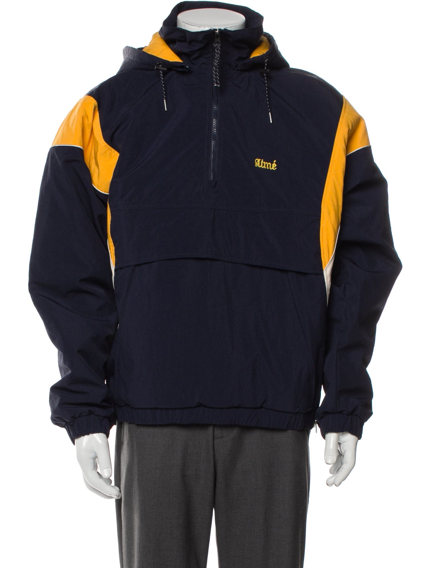 Aimé Leon Dore Colorblock Pattern Puffer Coat