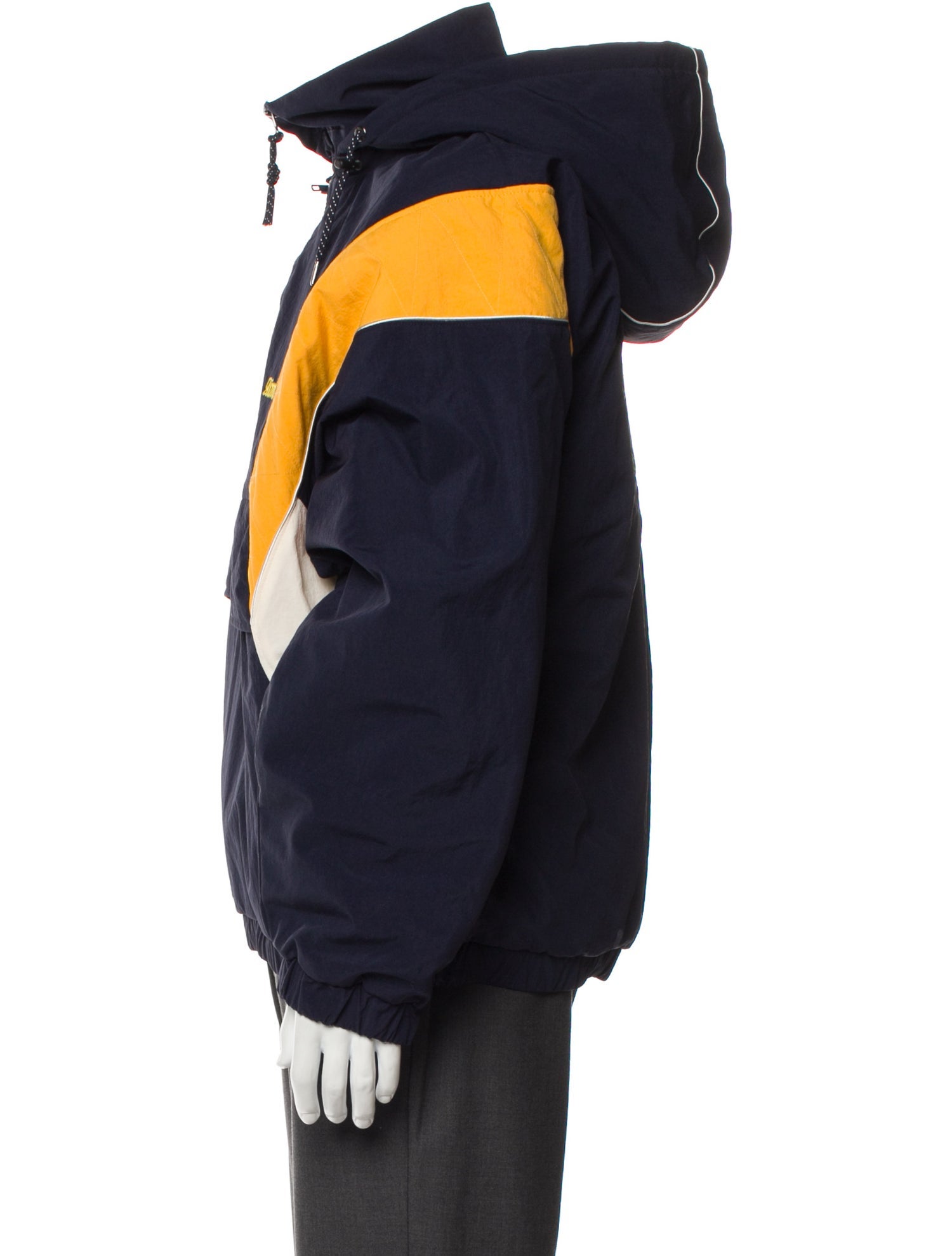 Aimé Leon Dore Colorblock Pattern Puffer Coat